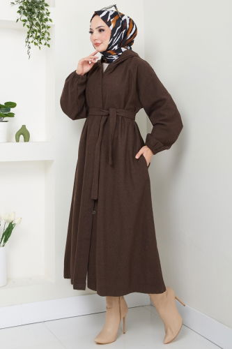 moda selvim Coat 0502BG354 Brown - Thumbnail