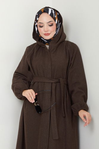 moda selvim Coat 0502BG354 Brown - Thumbnail