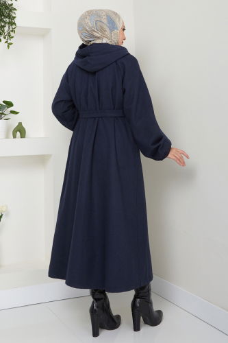 moda selvim Coat 0502BG354 Navy Blue - Thumbnail