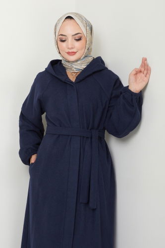 moda selvim Coat 0502BG354 Navy Blue - Thumbnail