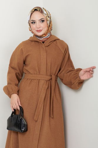 moda selvim Coat 0502BG354 Tan - Thumbnail