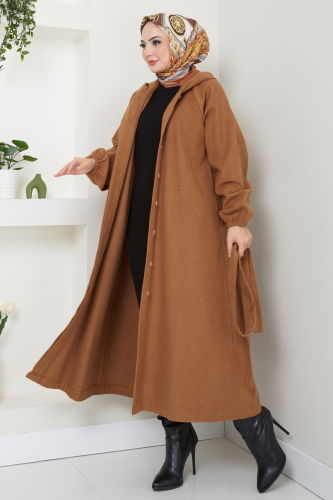 moda selvim Coat 0502BG354 Tan - Thumbnail