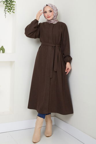 moda selvim Coat 0504BG354 Brown - Thumbnail