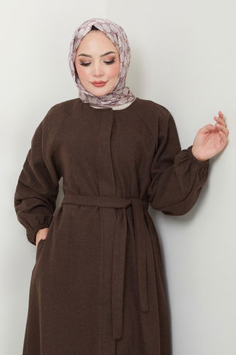 moda selvim Coat 0504BG354 Brown - Thumbnail