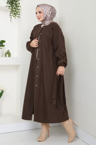 moda selvim Coat 0504BG354 Brown - Thumbnail