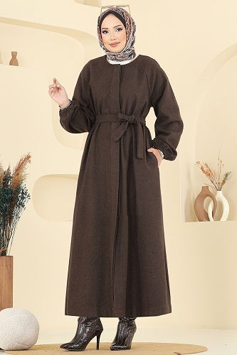 moda selvim Coat 0504BG354 Brown - Thumbnail