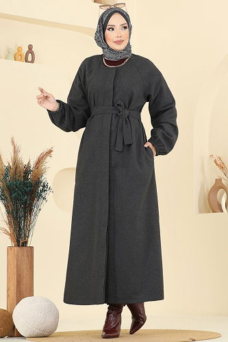 moda selvim Coat 0504BG354 Dark Anthracite - Thumbnail