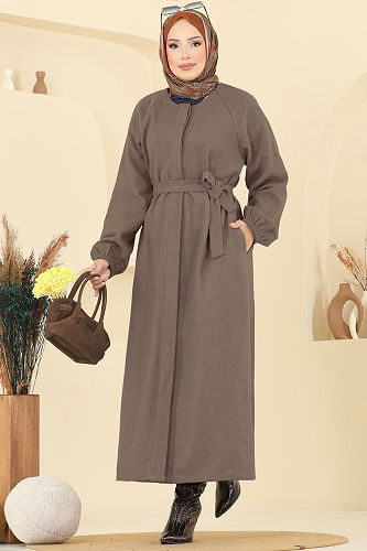 moda selvim Coat 0504BG354 Dark Vision - Thumbnail