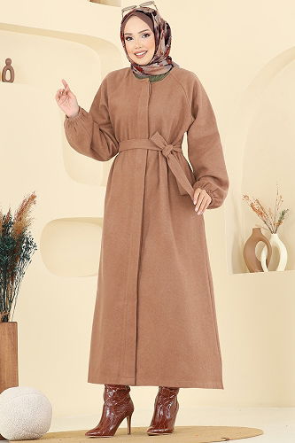 moda selvim Coat 0504BG354 Light Tan - Thumbnail