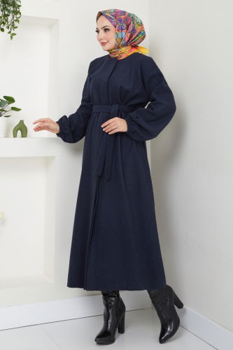 moda selvim Coat 0504BG354 Navy Blue - Thumbnail