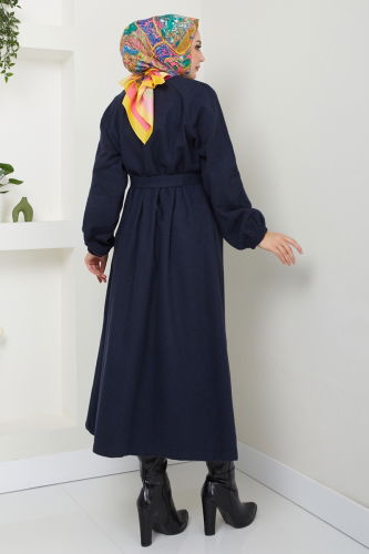 moda selvim Coat 0504BG354 Navy Blue - Thumbnail