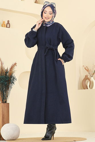 moda selvim Coat 0504BG354 Navy Blue - Thumbnail