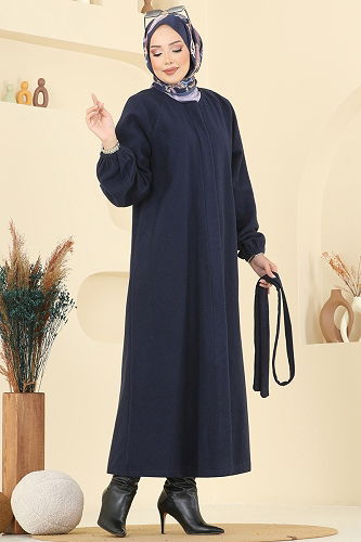 moda selvim Coat 0504BG354 Navy Blue - Thumbnail