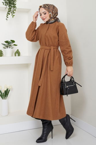 moda selvim Coat 0504BG354 Tan - Thumbnail