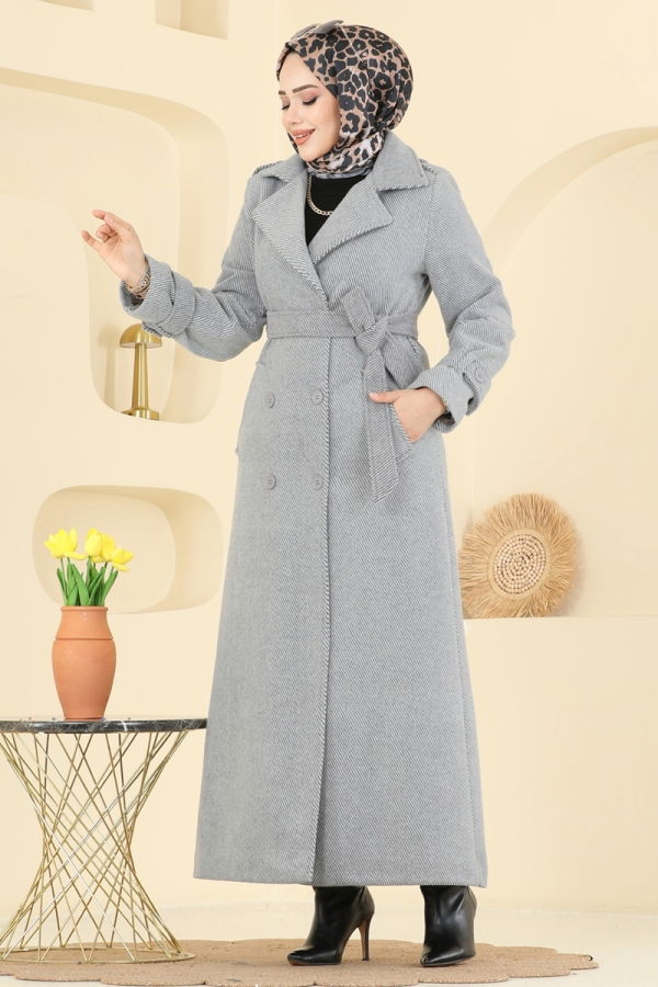 Modaselvim Topper Coat 057TGZ1164 Gray
