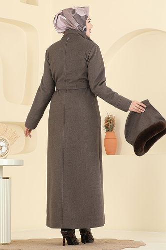 moda selvim Coat 061TGZ1164 Brown - Thumbnail