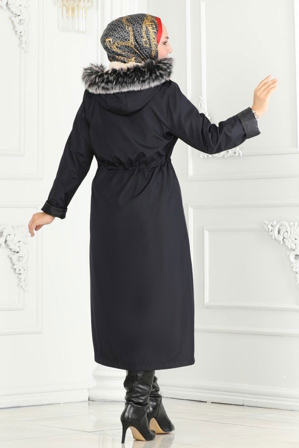 Coat 0805MSA980 Navy Blue - 5