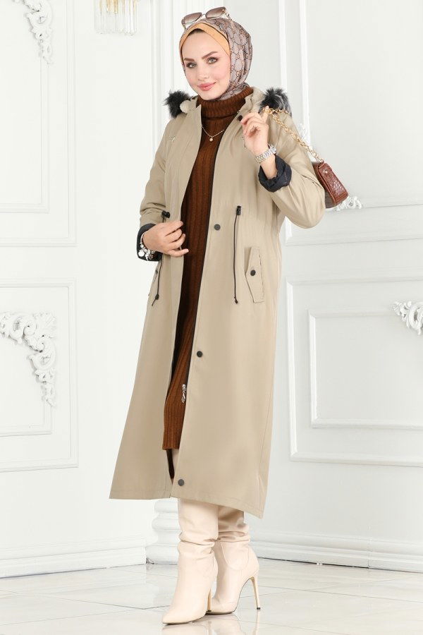 Coat 0805MSA980 Stone - 3