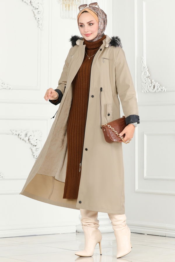 Coat 0805MSA980 Stone - 1