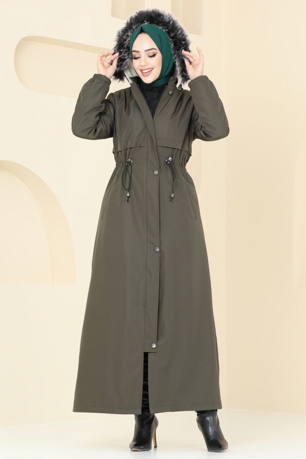 Modaselvim Topper Coat 0812MSA980 Dark Khaki