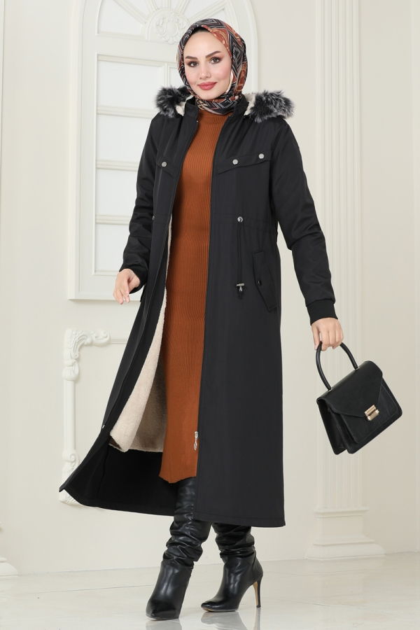 Modaselvim Topper Coat 0827MSA980 Black