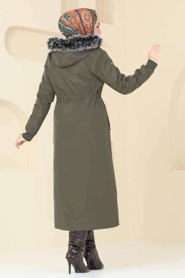 Coat 0827MSA980 Khaki - 6