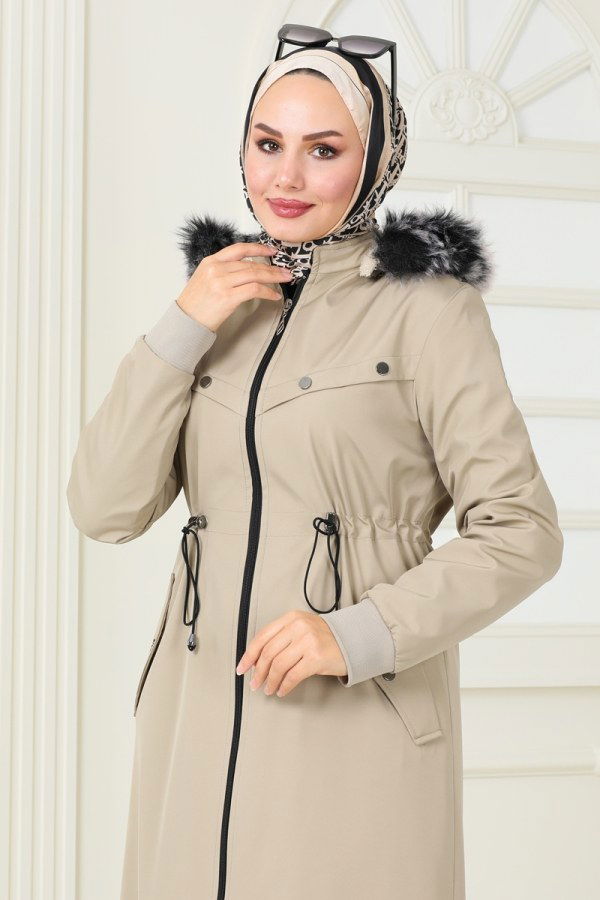 Coat 0827MSA980 Stone - 4