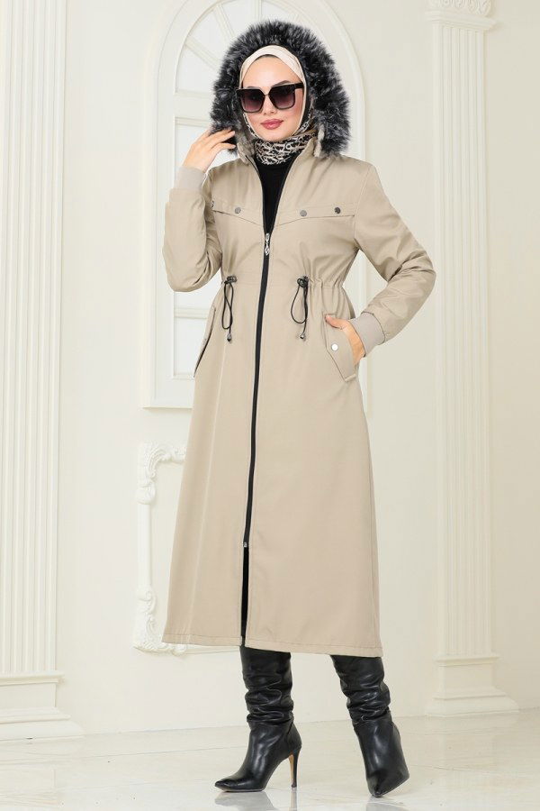 Coat 0827MSA980 Stone - 3