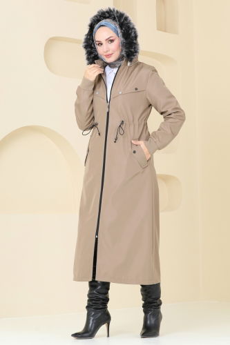 moda selvim Coat 0827MSA980 Vision - Thumbnail