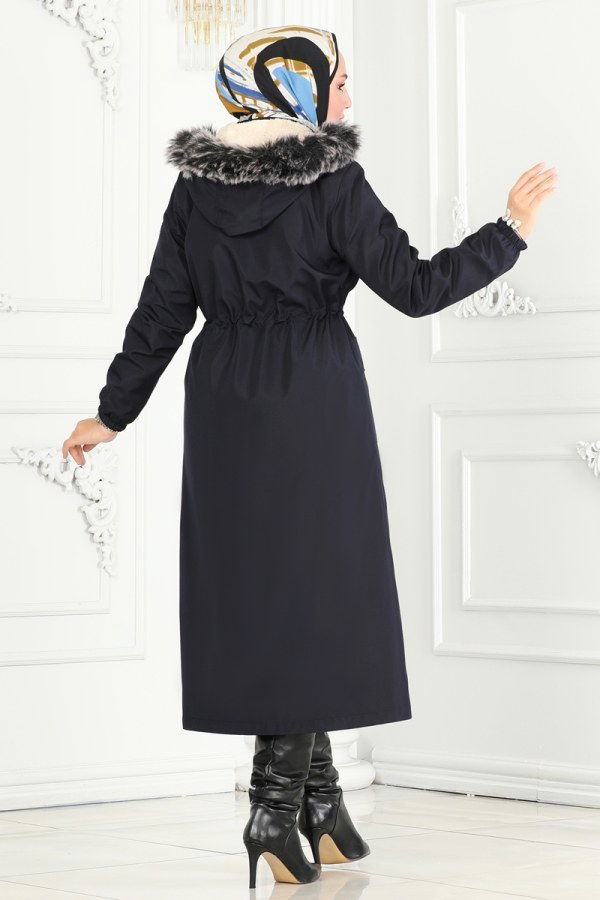 Coat 0831MSA980 Navy Blue - 6