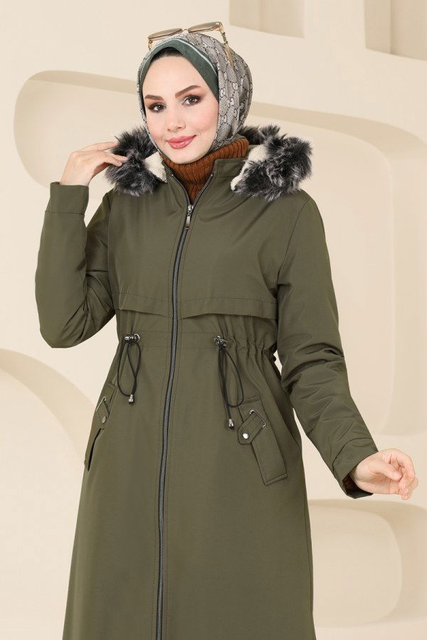 Coat 0838MSA980 Khaki - 4