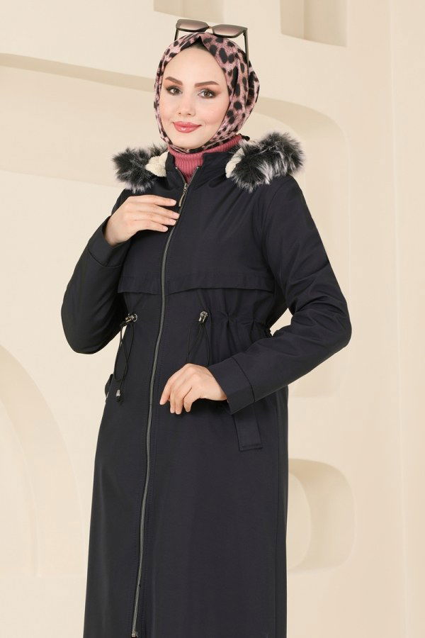 Coat 0838MSA980 Navy Blue - 4