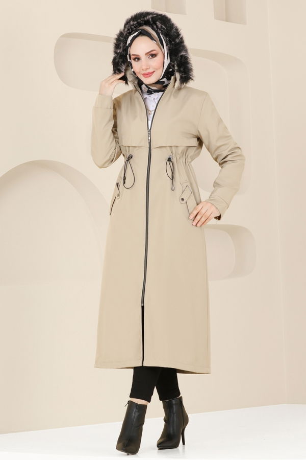 Modaselvim Topper Coat 0838MSA980 Stone