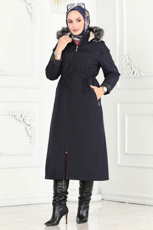 Coat 0851MSA980 Navy Blue - 2