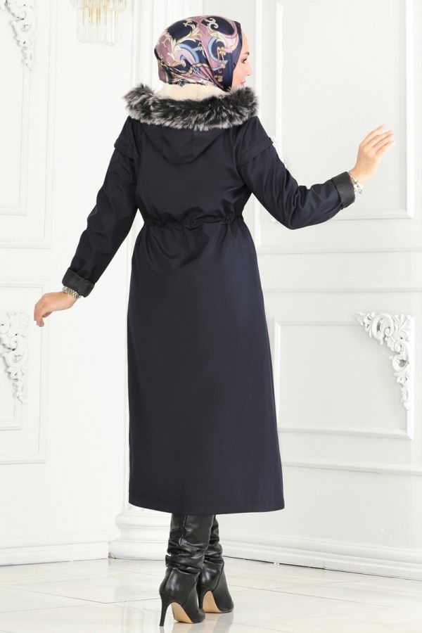 Coat 0851MSA980 Navy Blue - 7