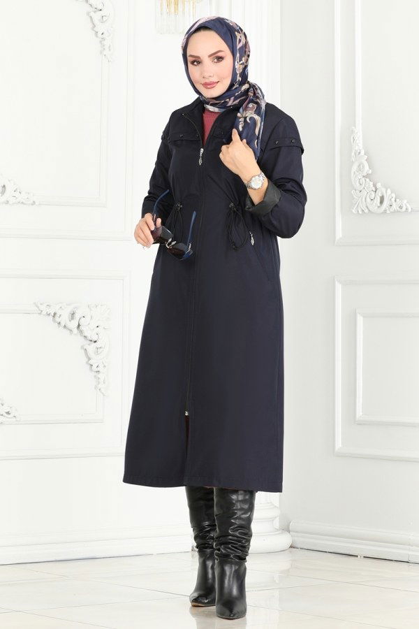 Coat 0851MSA980 Navy Blue - 4