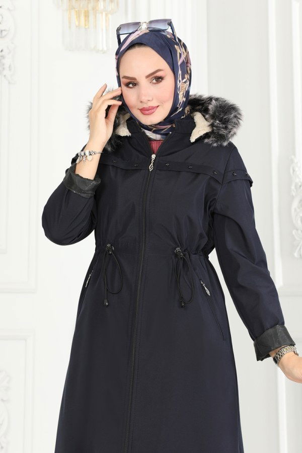 Coat 0851MSA980 Navy Blue - 5