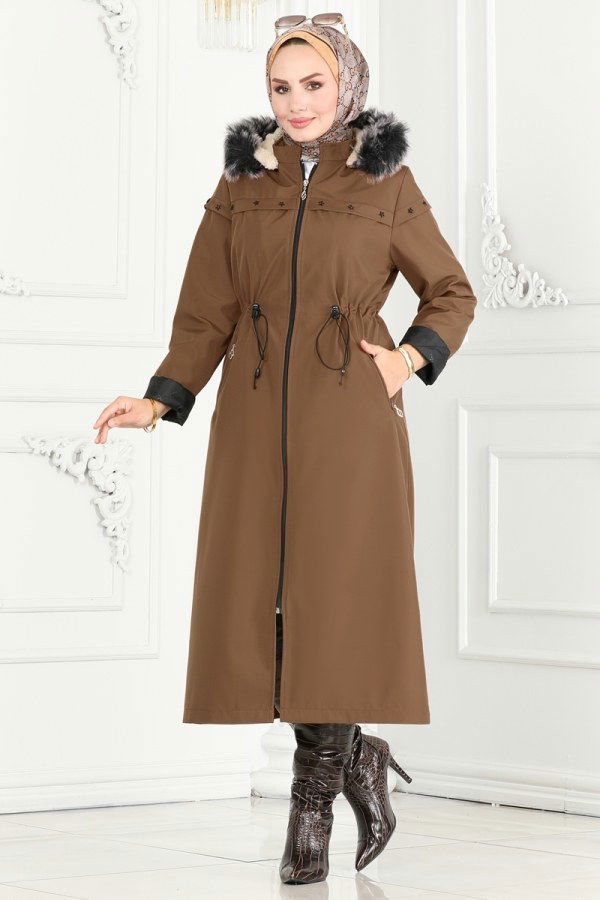 Coat 0851MSA980 Tan - 2