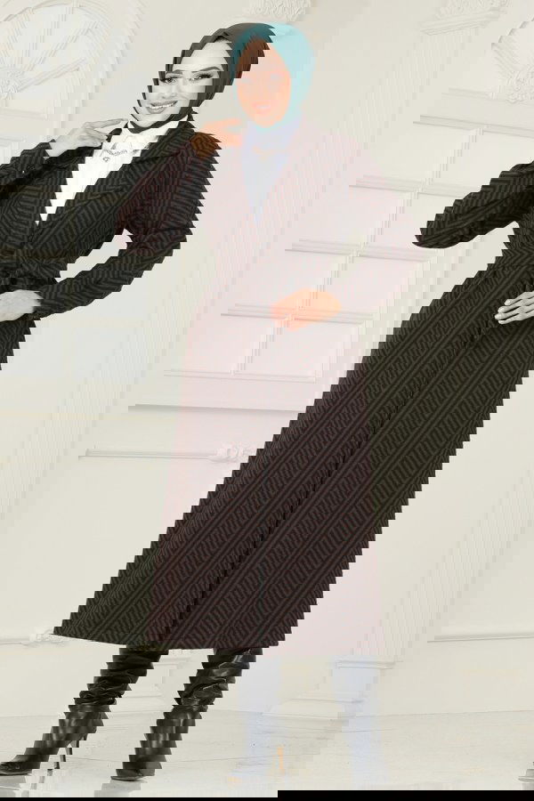 Modaselvim خصم صافٍ20%+20% في سلة التسوق معطف بني 1095BRZ597