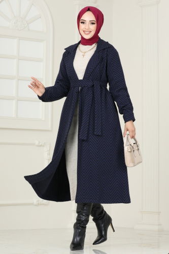 B.R.Z - Coat 1095BRZ597 Navy Blue