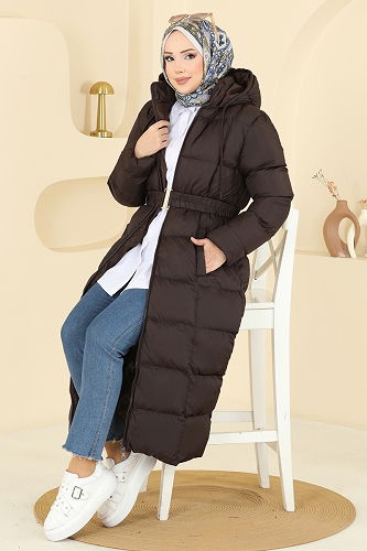 moda selvim Coat 1161YMC1171 Brown - Thumbnail