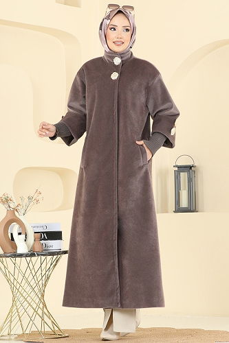 moda selvim Coat 1170OZT1013 Dark Vision - Thumbnail