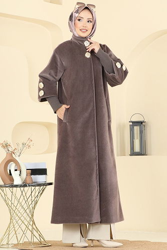 moda selvim Coat 1170OZT1013 Dark Vision - Thumbnail