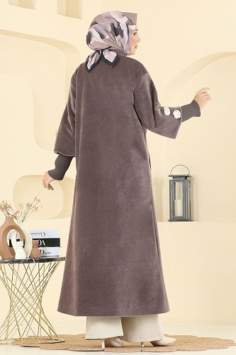 moda selvim Coat 1170OZT1013 Dark Vision - Thumbnail