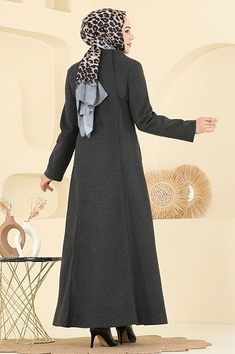 moda selvim Coat 1173OZT1013 Anthracite - Thumbnail