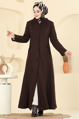moda selvim Coat 1173OZT1013 Brown - Thumbnail