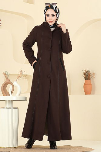 moda selvim Coat 1173OZT1013 Brown - Thumbnail