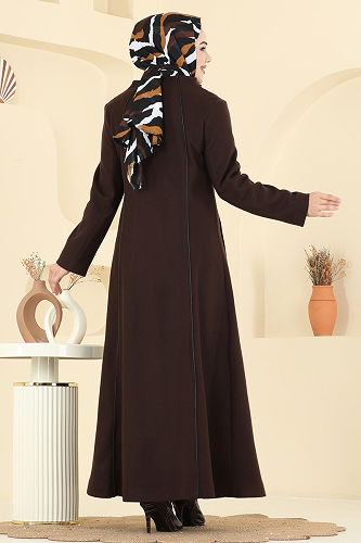 moda selvim Coat 1173OZT1013 Brown - Thumbnail