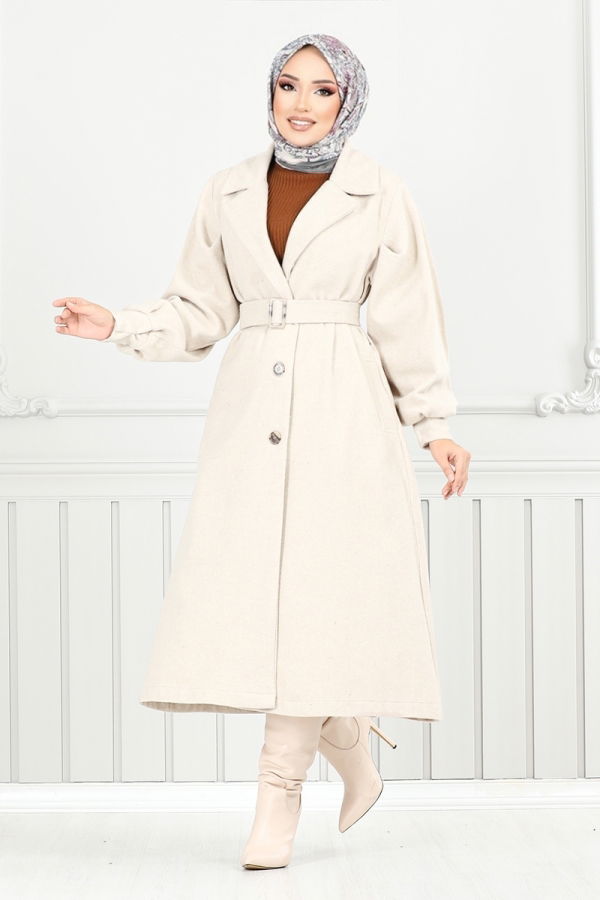 Coat 16124BSK984-M Stone - Moda Selvim