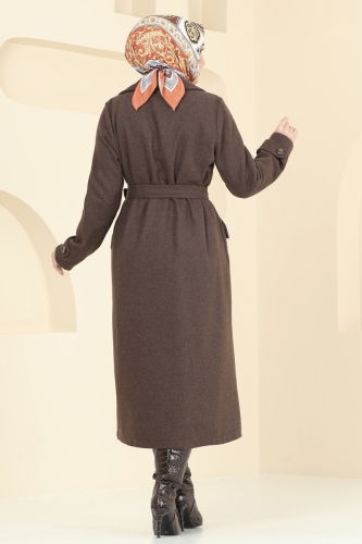 moda selvim Coat 2012TRT545 Brown - Thumbnail